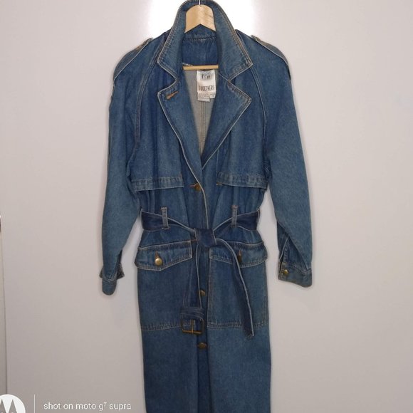 SOLD! Vintage Denim Duster Coat / Together SZ 8 - Picture 5 of 8